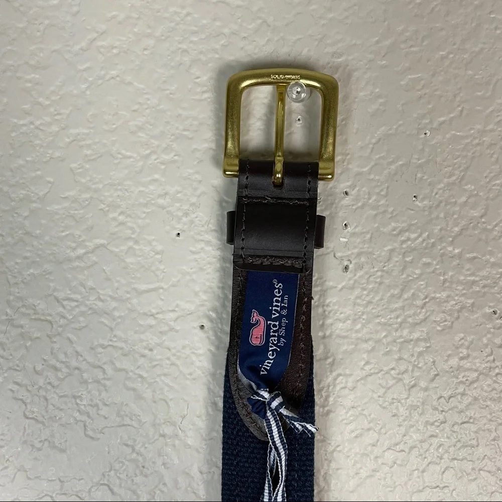 Vineyard Vines Woody Tree Canvas Club Belt Size 32